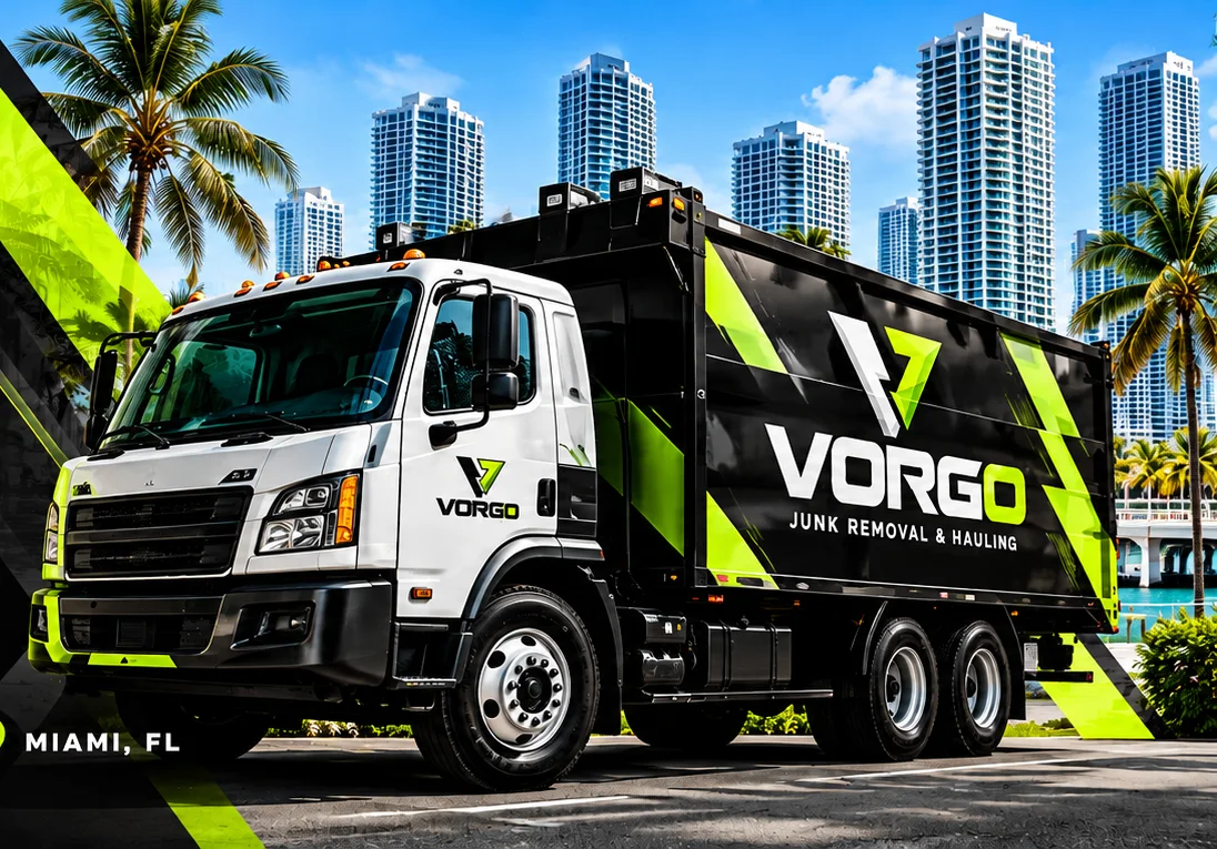 VORGO truck on a Miami street with palm trees and high-rises